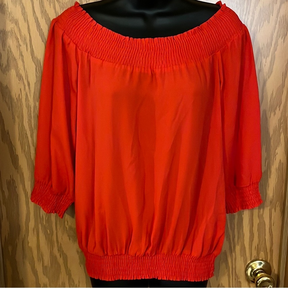 Chiffon Off the Shoulder Top New With Tags
